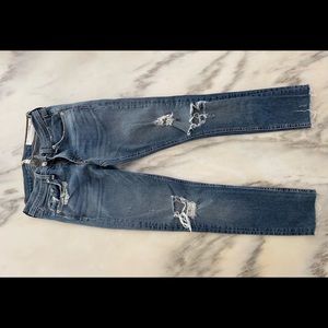 rag & bone cropped skinny denim, size 25
